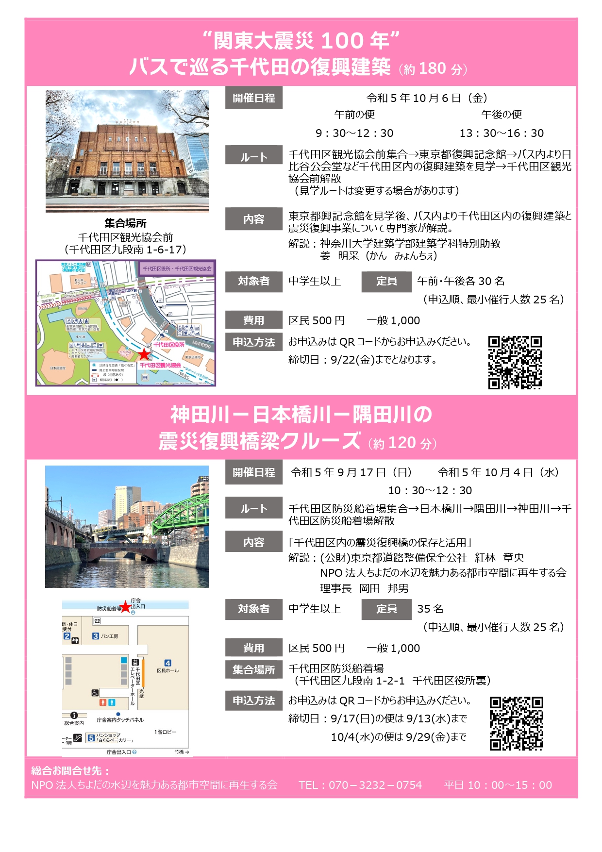 10月5日 ちよだの水辺NPO主催「関東大震災100年シンポジウム」開催 